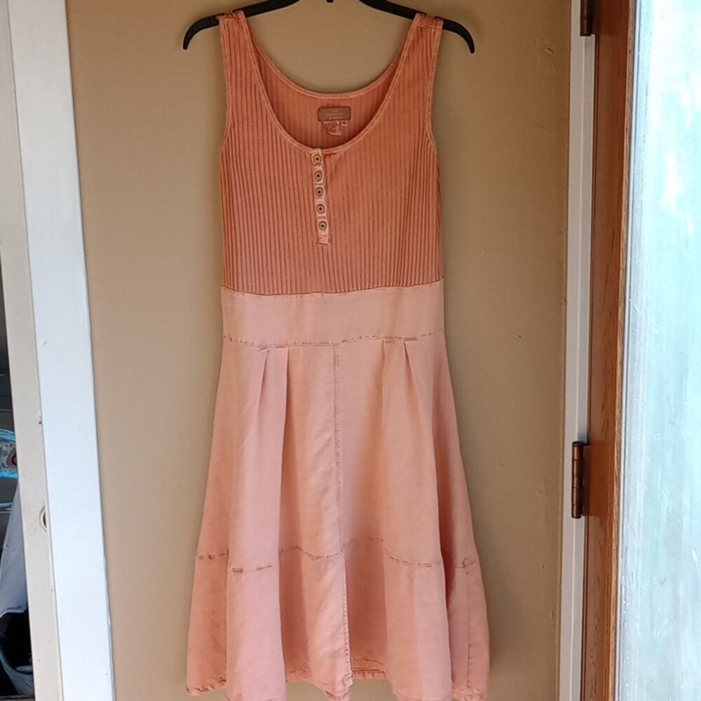 The Territory Ahead Fit and Flare Tank Top Henley Midi Dress Size M